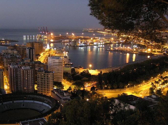 Amanecer en Málaga