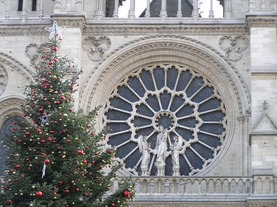 Roseton de Notre Dame de Paris en Navidad