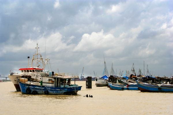El puerto de Paramaribo