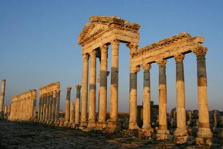 Las ruinas de Apamea, en Siria