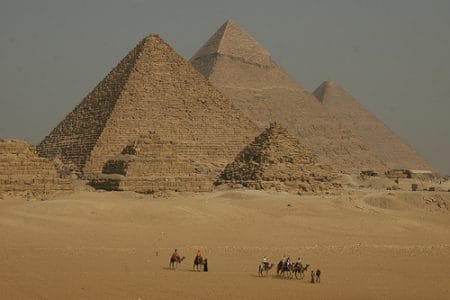 Las pirámides de Gizeh, en El Cairo