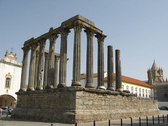 templo-romano en Evora